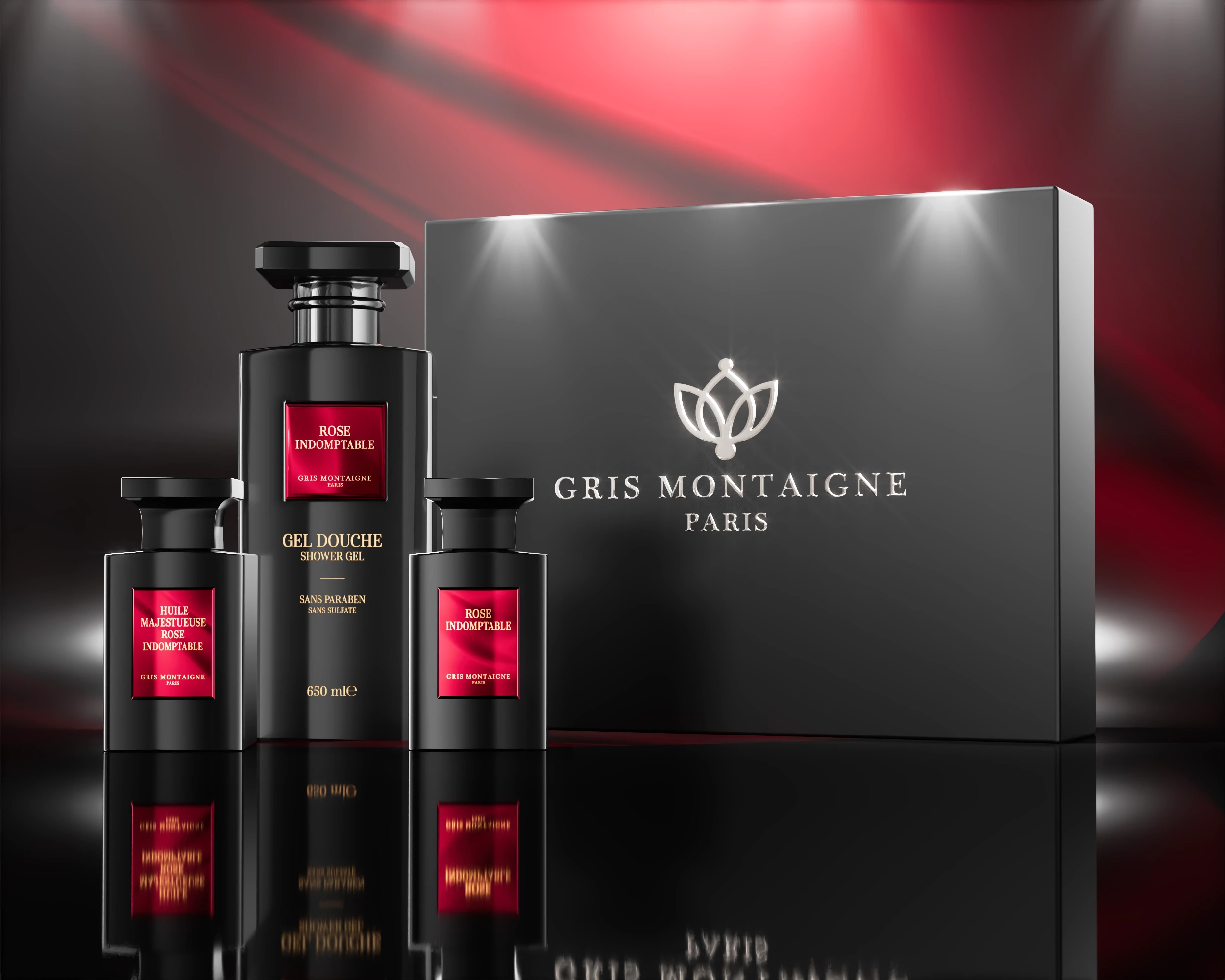 ROSE INDOMPTABLE – COFFRET GRIS MONTAIGNE