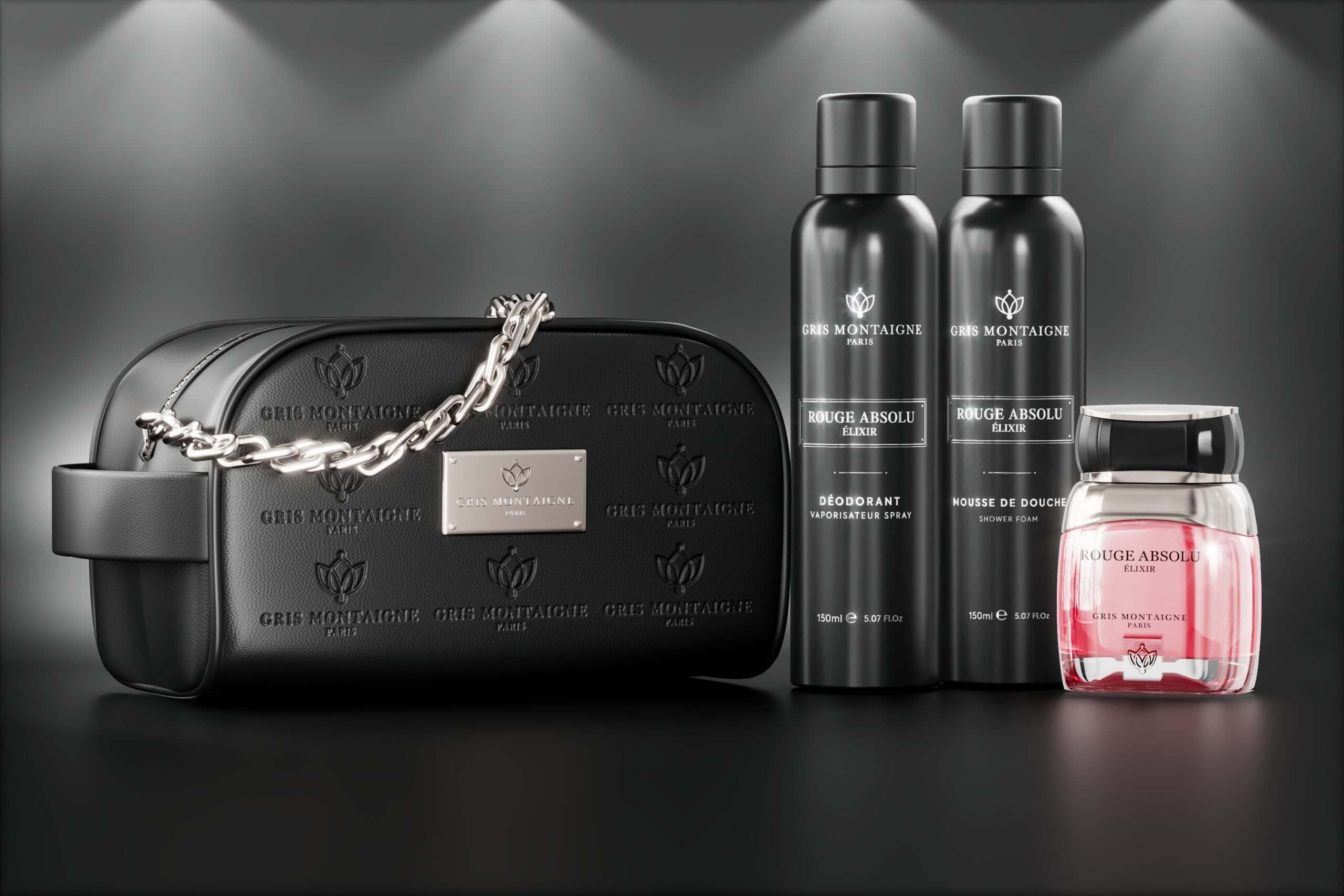 Trousse ROUGE ABSOLU - Gris Montaigne Paris